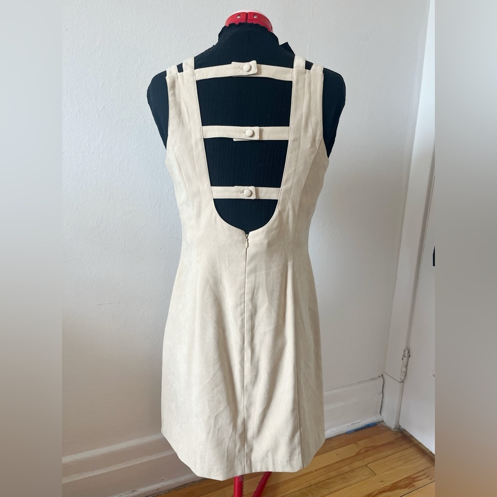 Joseph Ribkoff Vintage Faux Suede Velvet Wiggle Dress | Size 12 | Unique details